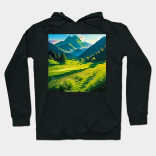 Lovely Meadow Scenery in Summertime Hoodie